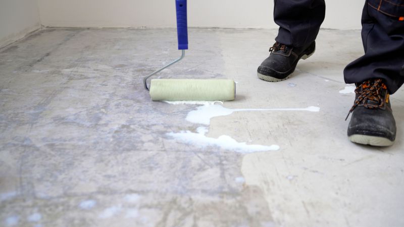 Concrete floor painting adds color and style